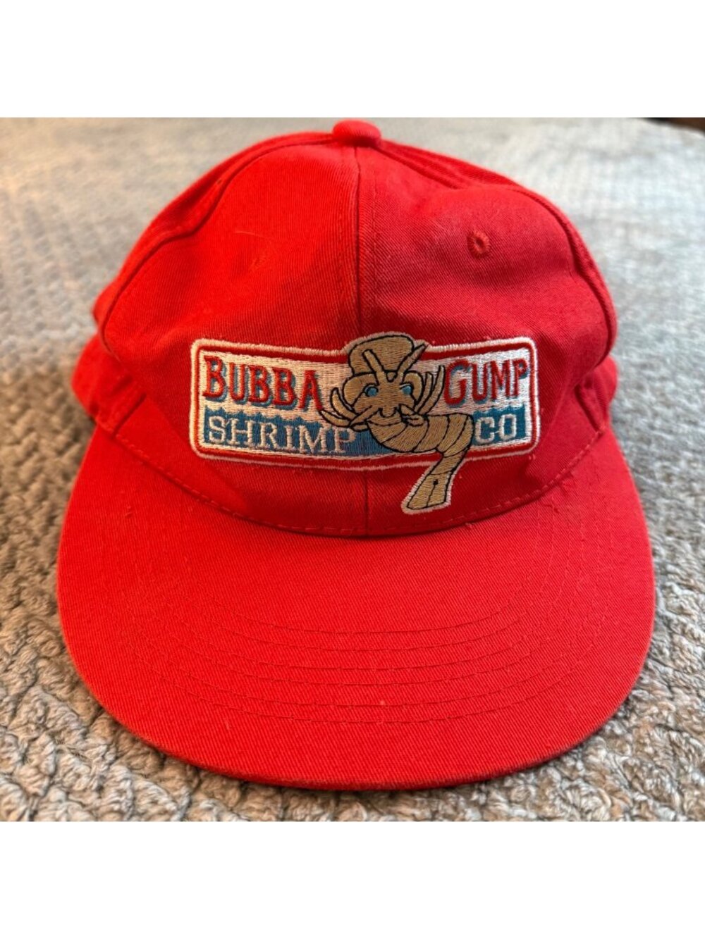 Bubba Gump Shrimp Co Red Adult Snapback Hat Forrest Gump Movie Logo Embroidery